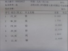 《钙铁锌硒检测仪》厂家请问微量元素检测报告单怎么看?